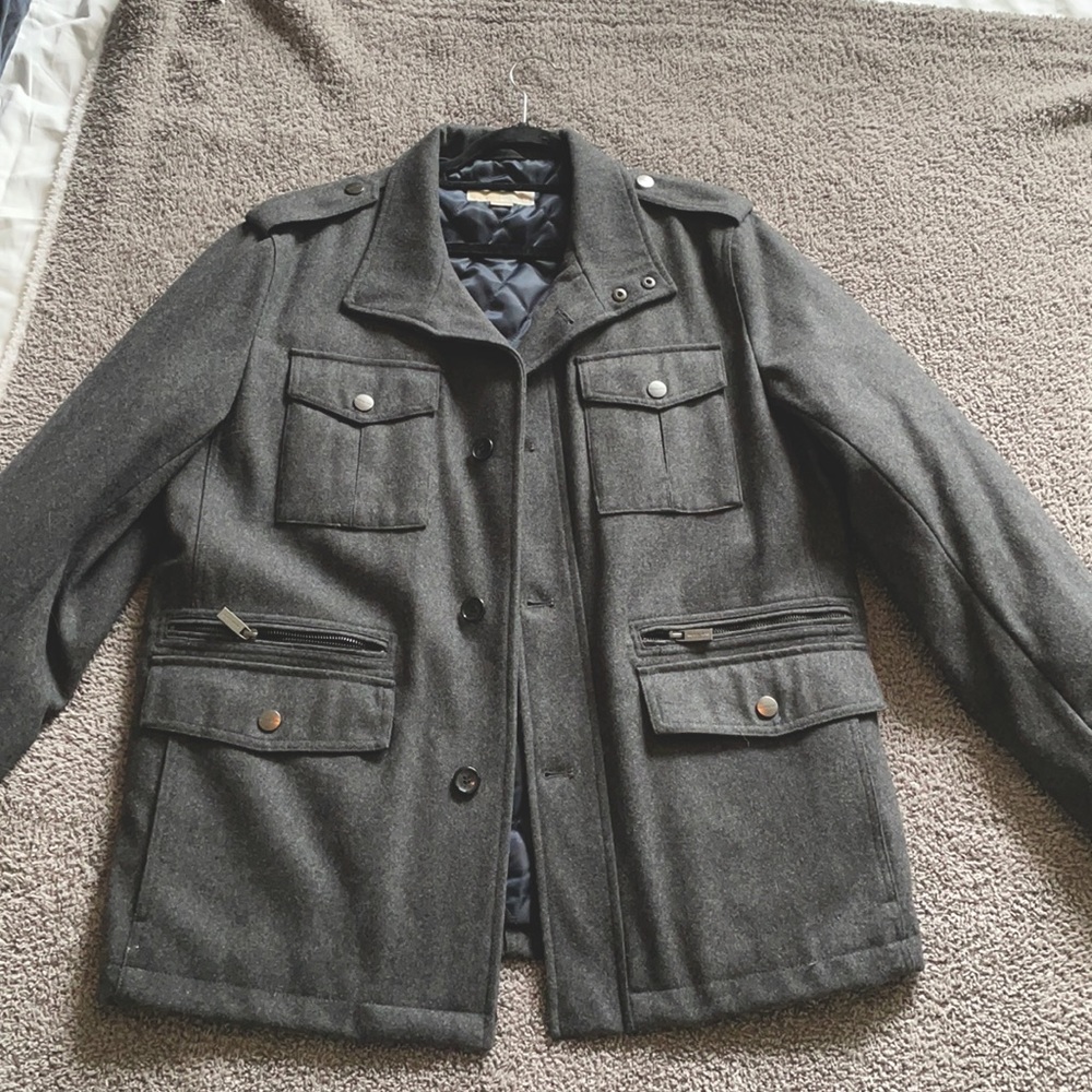 Grey L jacket. Runs big